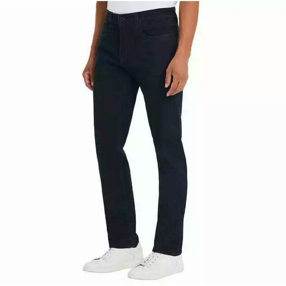 Kenneth Cole New York Mens 32x34 Straight Fit Comfort Stretch Denim Jean Dk Blue - Picture 1 of 8